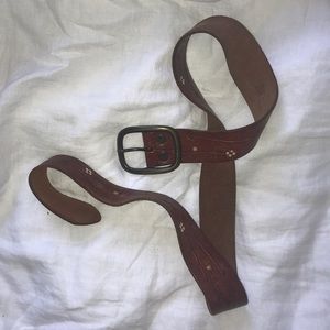 Brown leather belt